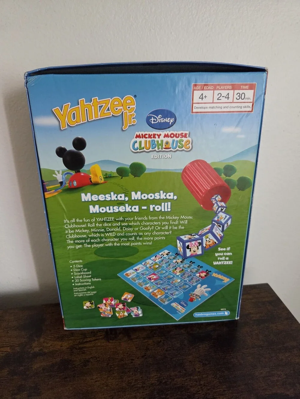 Vintage Disney Yahtzee Jr. Mickey Mouse Clubhouse Game - New Open Box